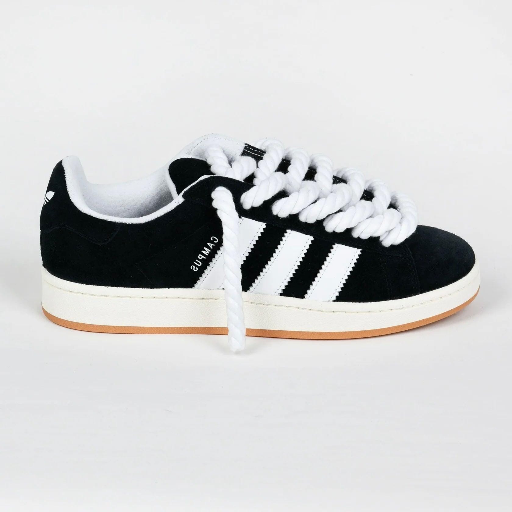 adidas Black Adidas Campus 00 Rope Laces Custom WHITE