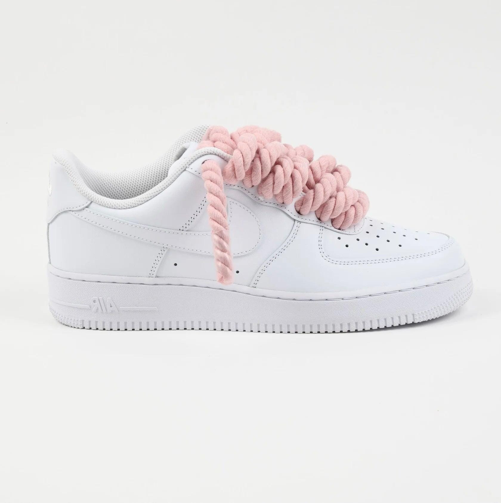Nike Air Force 1 Rope Laces Custom Rose Pink