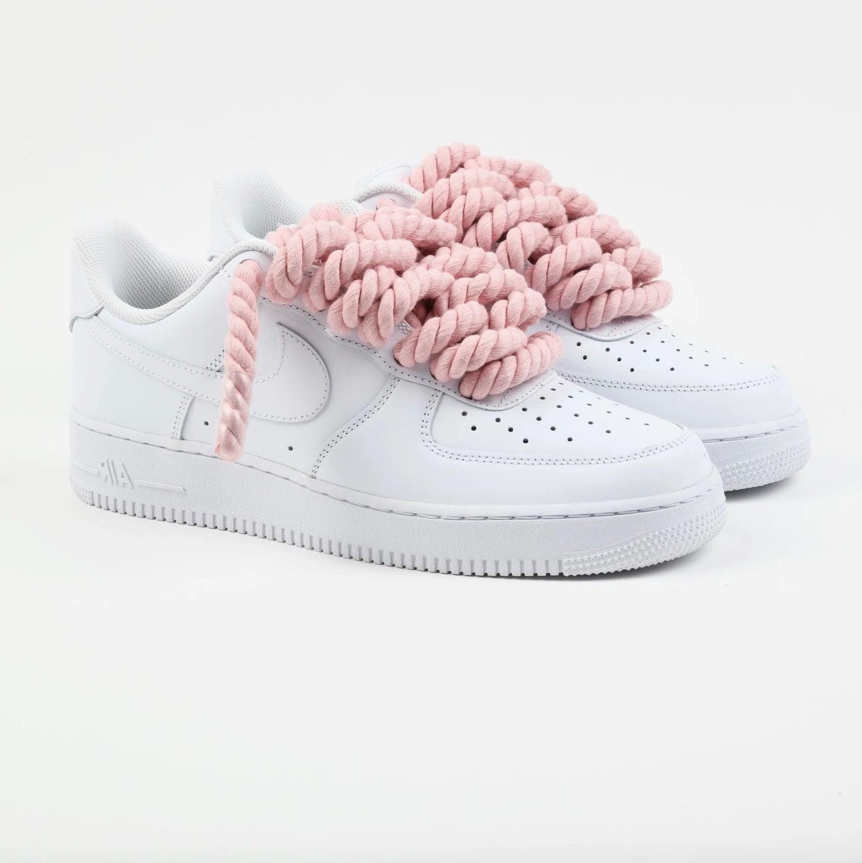 Nike Air Force 1 Rope Laces Custom Rose Pink