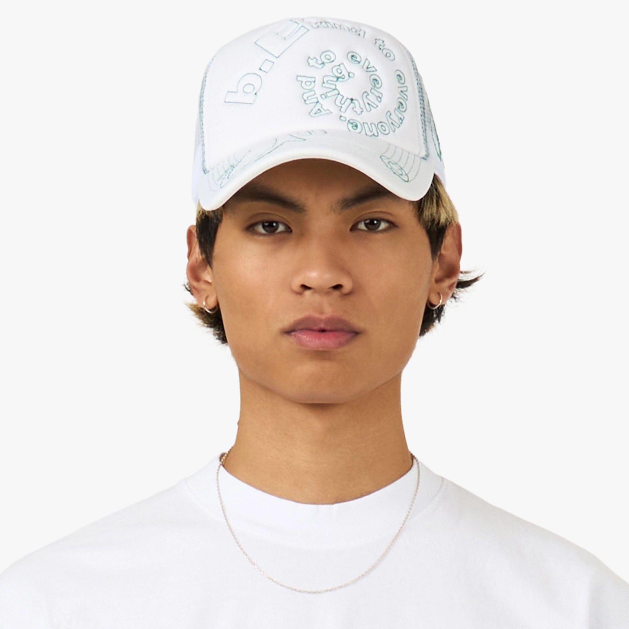 b.Eautiful b.i Foam Trucker Hat White / Green