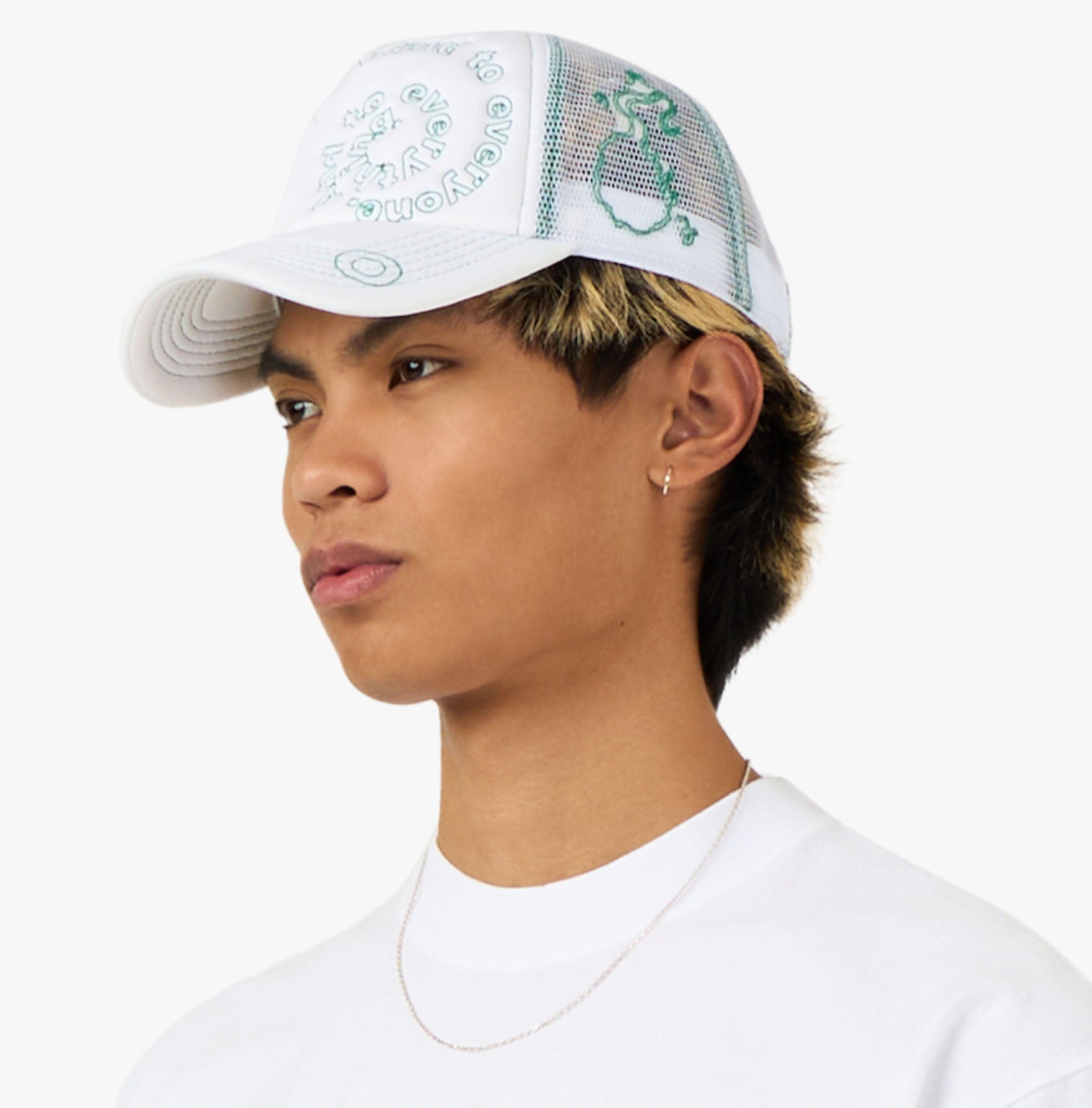 b.Eautiful b.i Foam Trucker Hat White / Green
