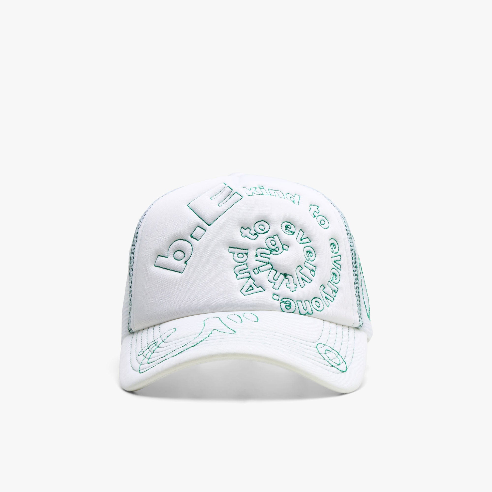 b.Eautiful b.i Foam Trucker Hat White / Green
