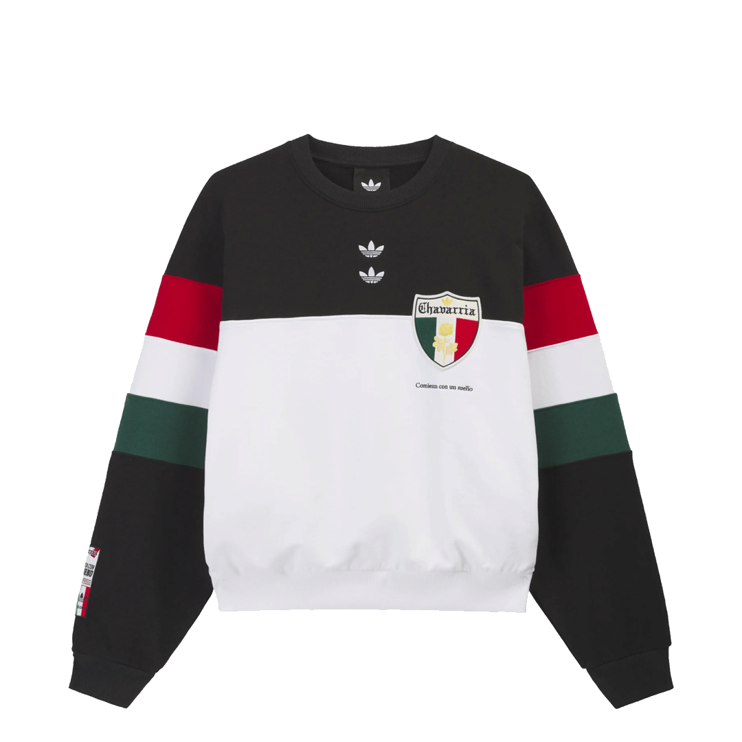 adidas CHAVARRIA FLEECE CREWNECK SWEATSHIRT BLACK