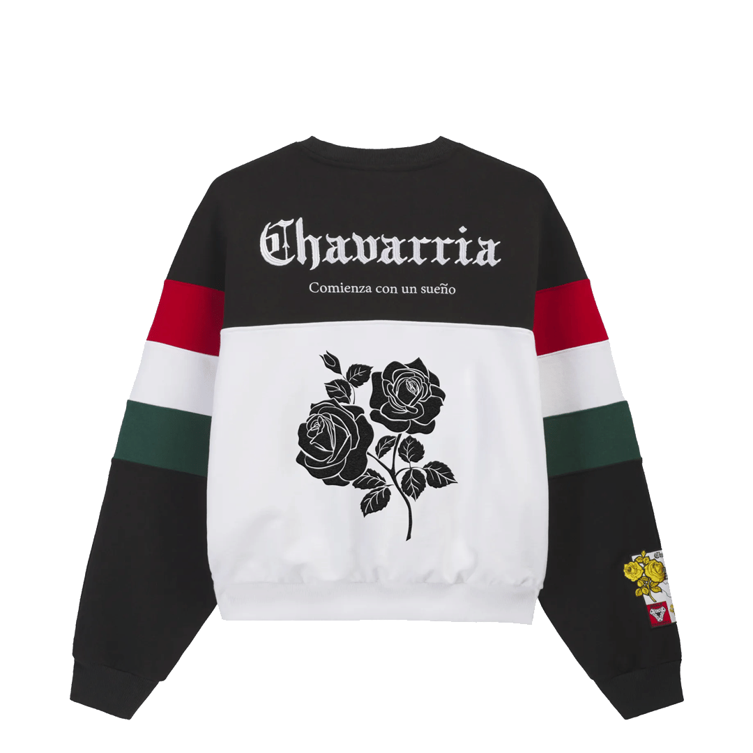 adidas CHAVARRIA FLEECE CREWNECK SWEATSHIRT BLACK