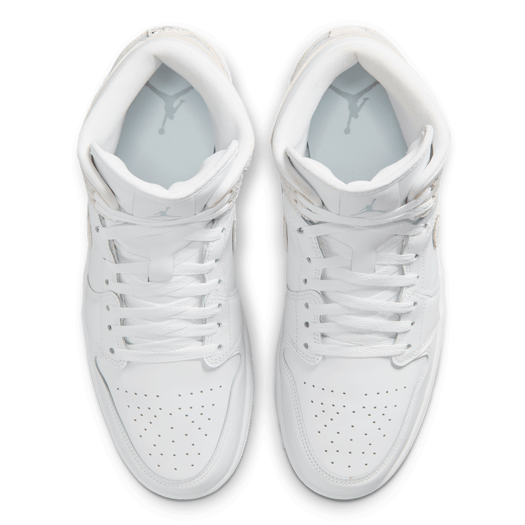 AIR JORDAN 1 MID SE WHITE / FIELD SILVER