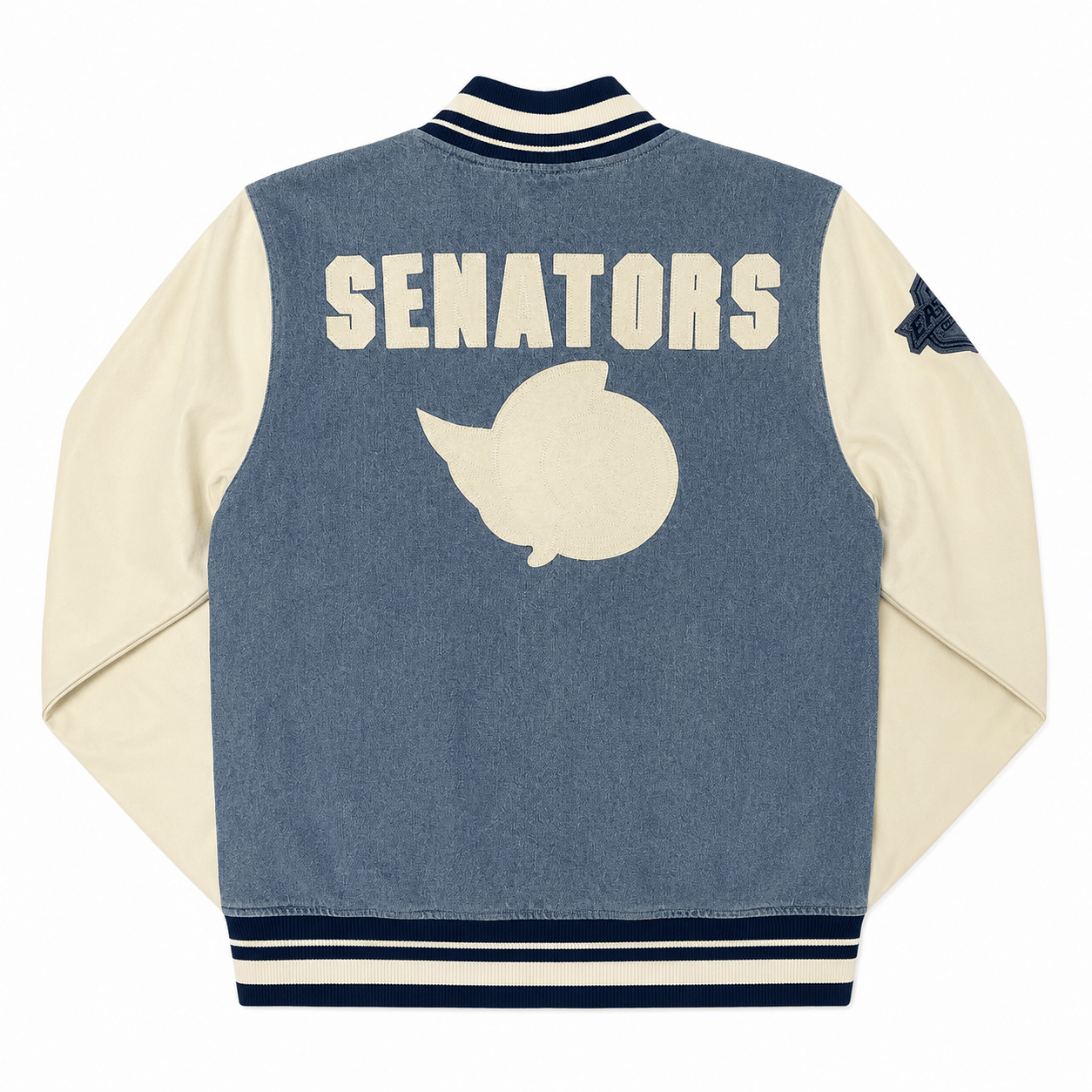 PRO STANDARD OTTAWA SENATORS VARSITY JACKET DENIM BLUE