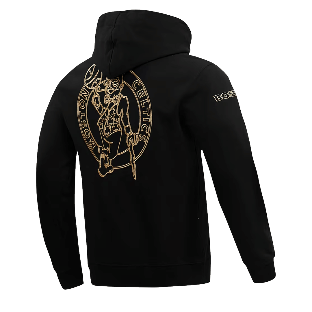 PRO STANDARD BOSTON CELTICS BLACK & GOLD PULLOVER HOODIE