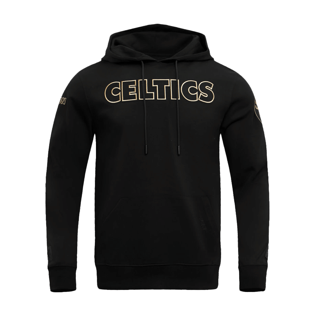 PRO STANDARD BOSTON CELTICS BLACK & GOLD PULLOVER HOODIE