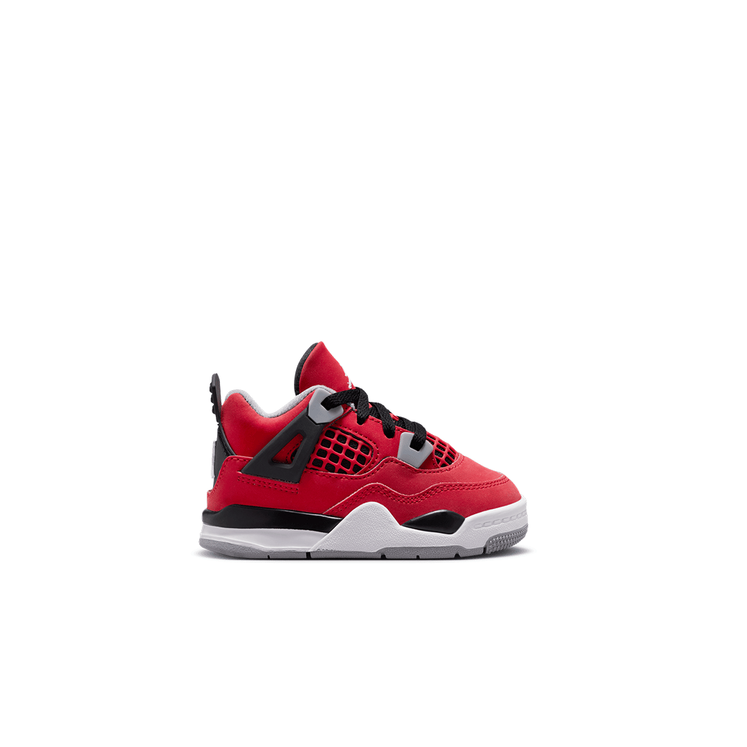 Nike JORDAN 4 RETRO (TD) FIRE RED / WHITE "TORO"