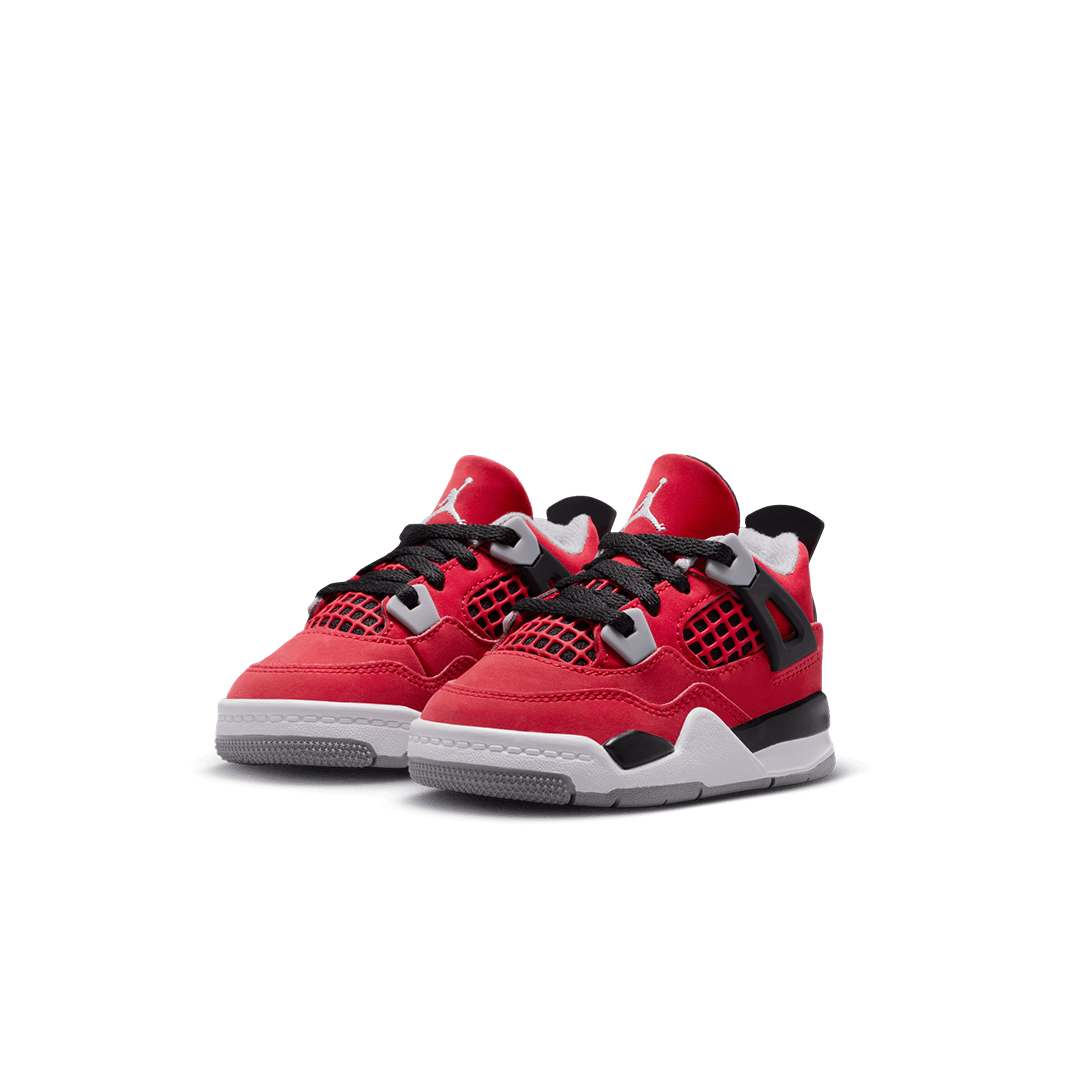 Nike JORDAN 4 RETRO (TD) FIRE RED / WHITE "TORO"