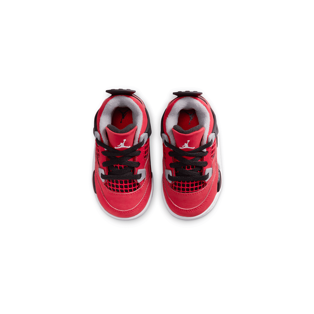 Nike JORDAN 4 RETRO (TD) FIRE RED / WHITE "TORO"