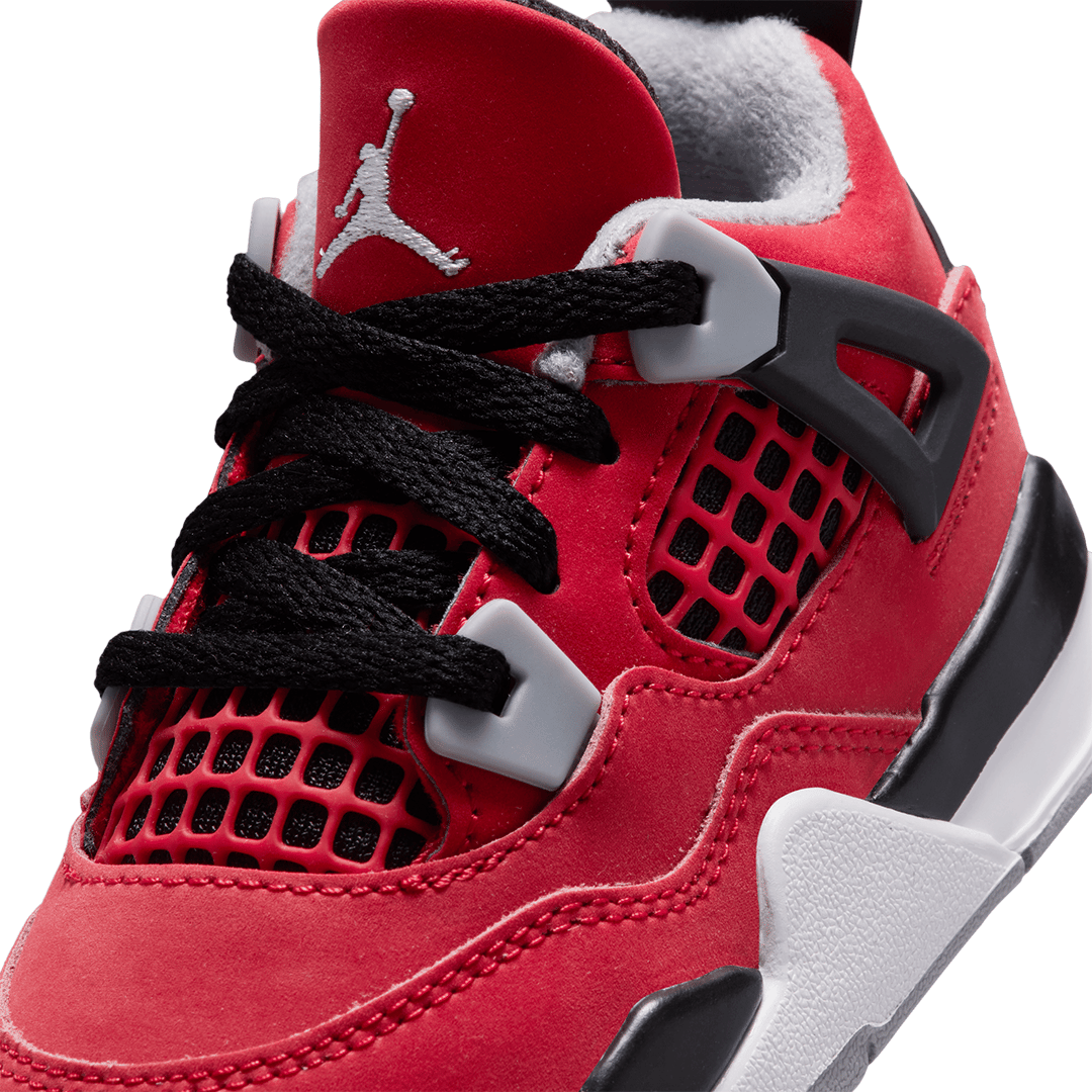Nike JORDAN 4 RETRO (TD) FIRE RED / WHITE "TORO"
