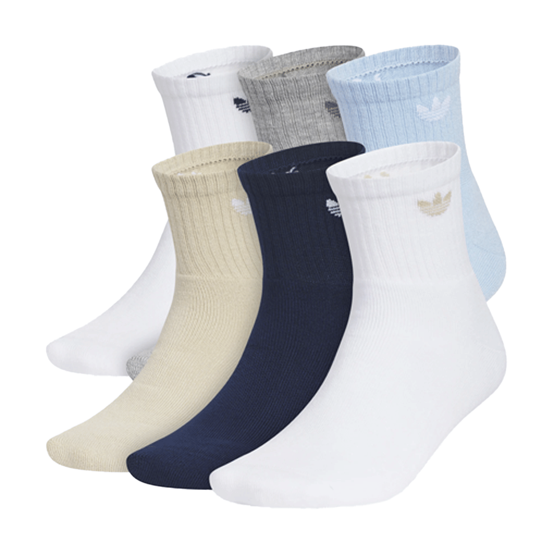 adidas ORIGINALS TREFOIL 2.0 QUARTER SOCKS 6-PACK MULTI