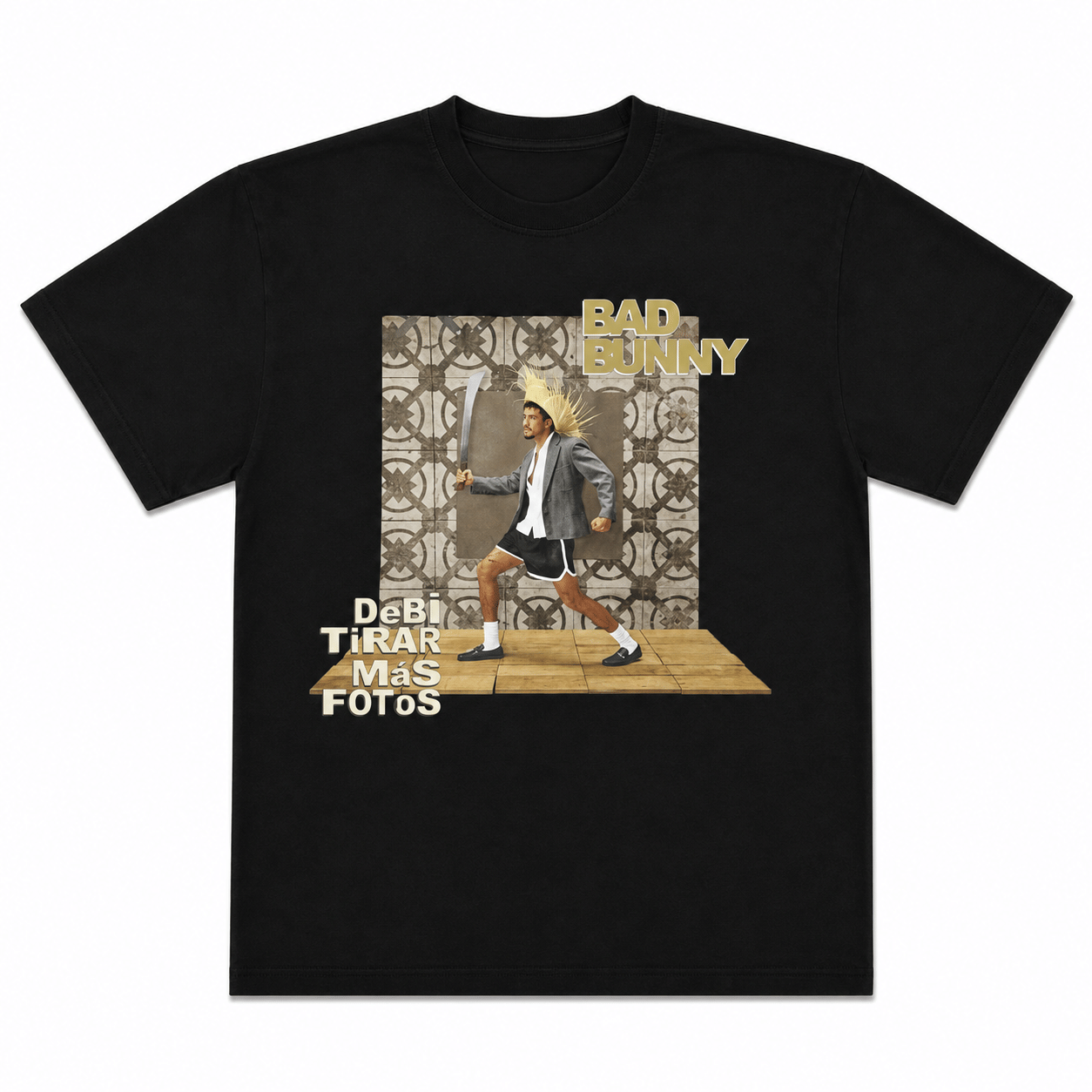 CAPITAL COURT BAD BUNNY "DEBI TIRAR MÁS FOTOS" GRAPHIC TEE BLACK