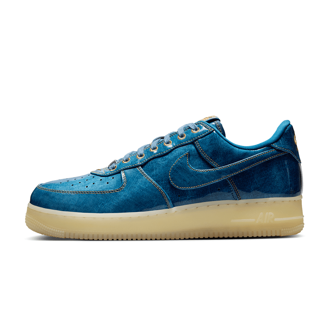 Nike AIR FORCE 1 RETRO "PATENT DENIM" COASTAL BLUE
