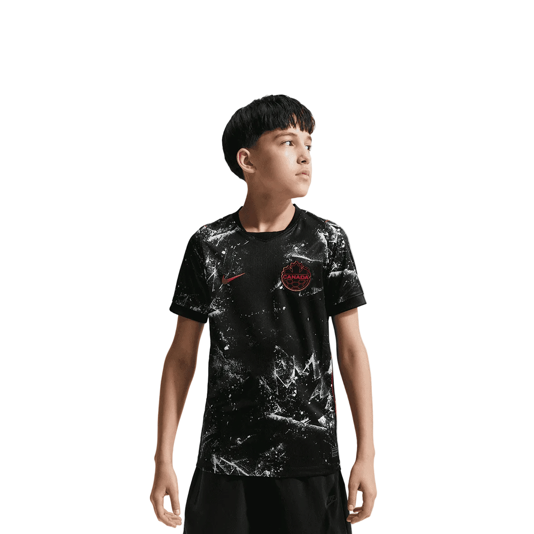Nike KIDS' CANADA 2026 STADIUM AWAY T-SHIRT BLACK