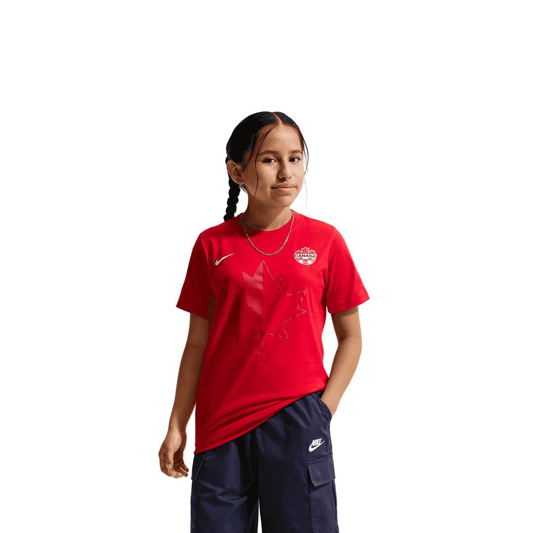 Nike KIDS' CANADA SHORT SLEEVE T-SHIRT UNIVERSITY RED