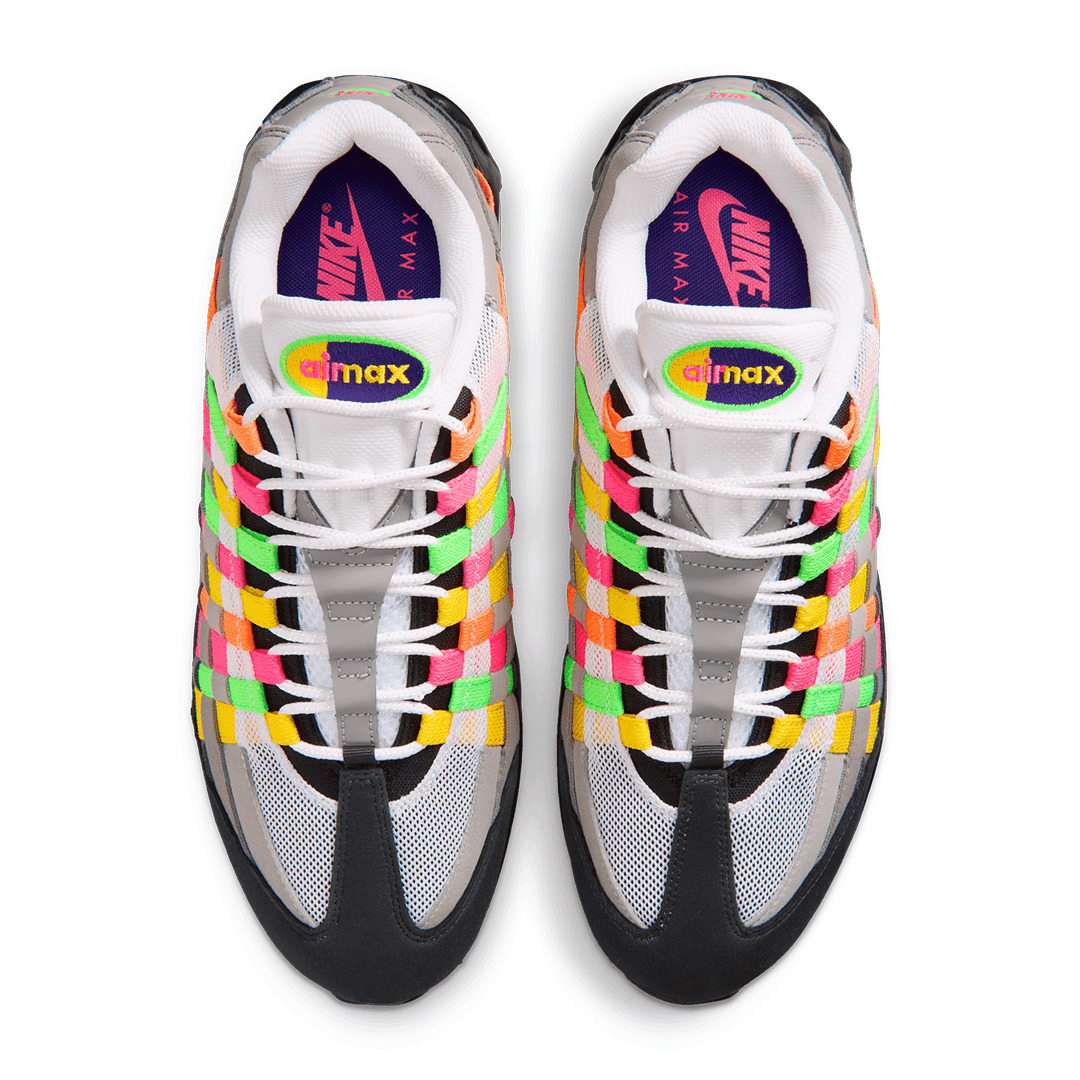 Nike AIR MAX 95 BIG BUBBLE WOVEN WHITE / PURPLE DYNASTY