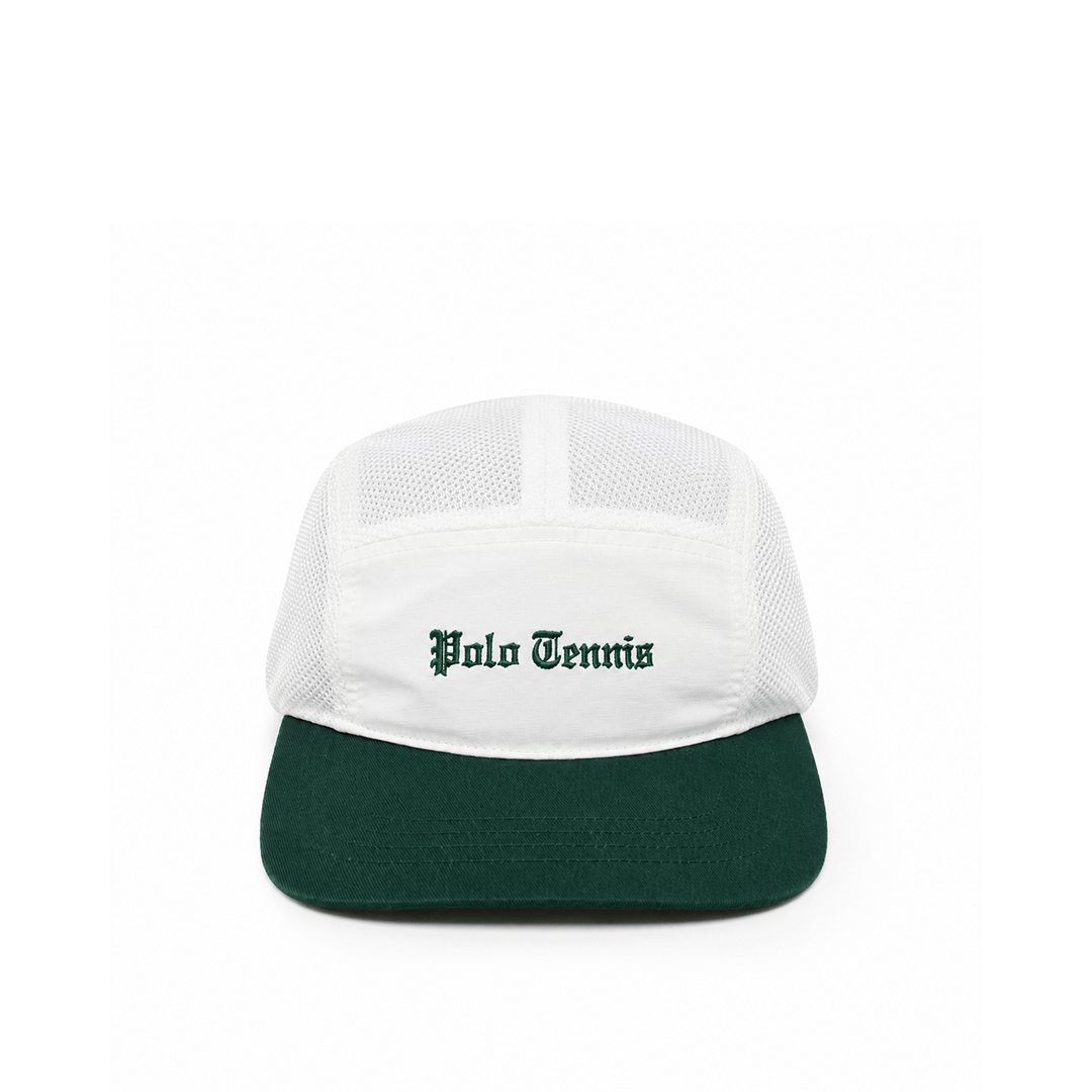 Polo Ralph Lauren EMBROIDERED MESH & FAILLE POLO TENNIS CAP WHITE/GREEN