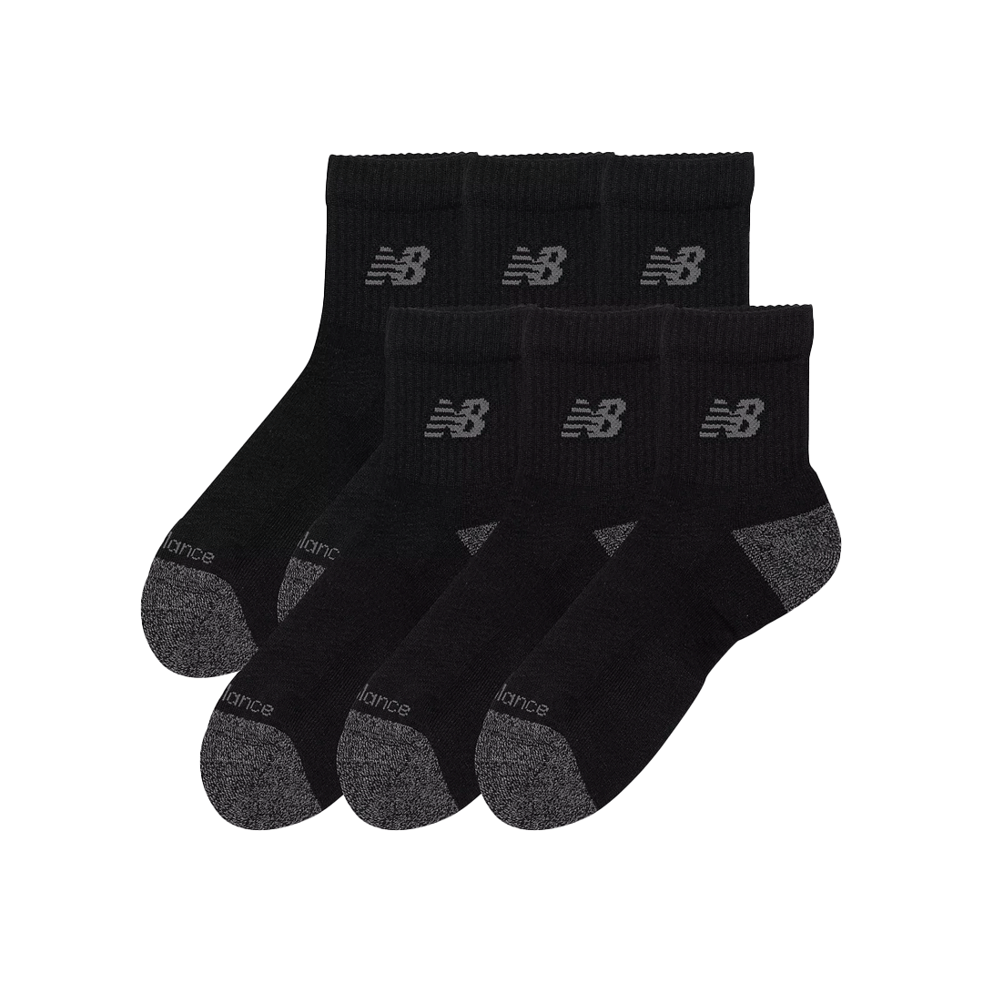 New Balance ACTIVE QUARTER SOCKS 6 PACK BLACK