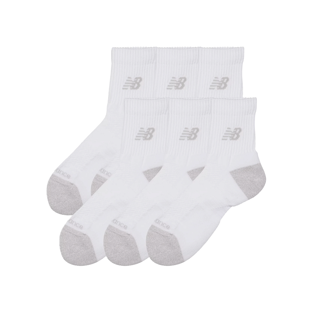 New Balance ACTIVE QUARTER SOCKS 6 PACK WHITE