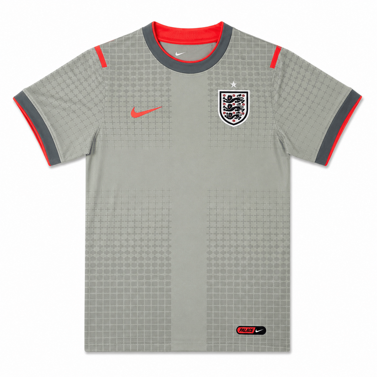 Nike WOMEN'S ENGLAND X PALACE PREMATCH JERSEY GREY / BRIGHT CRIMSON