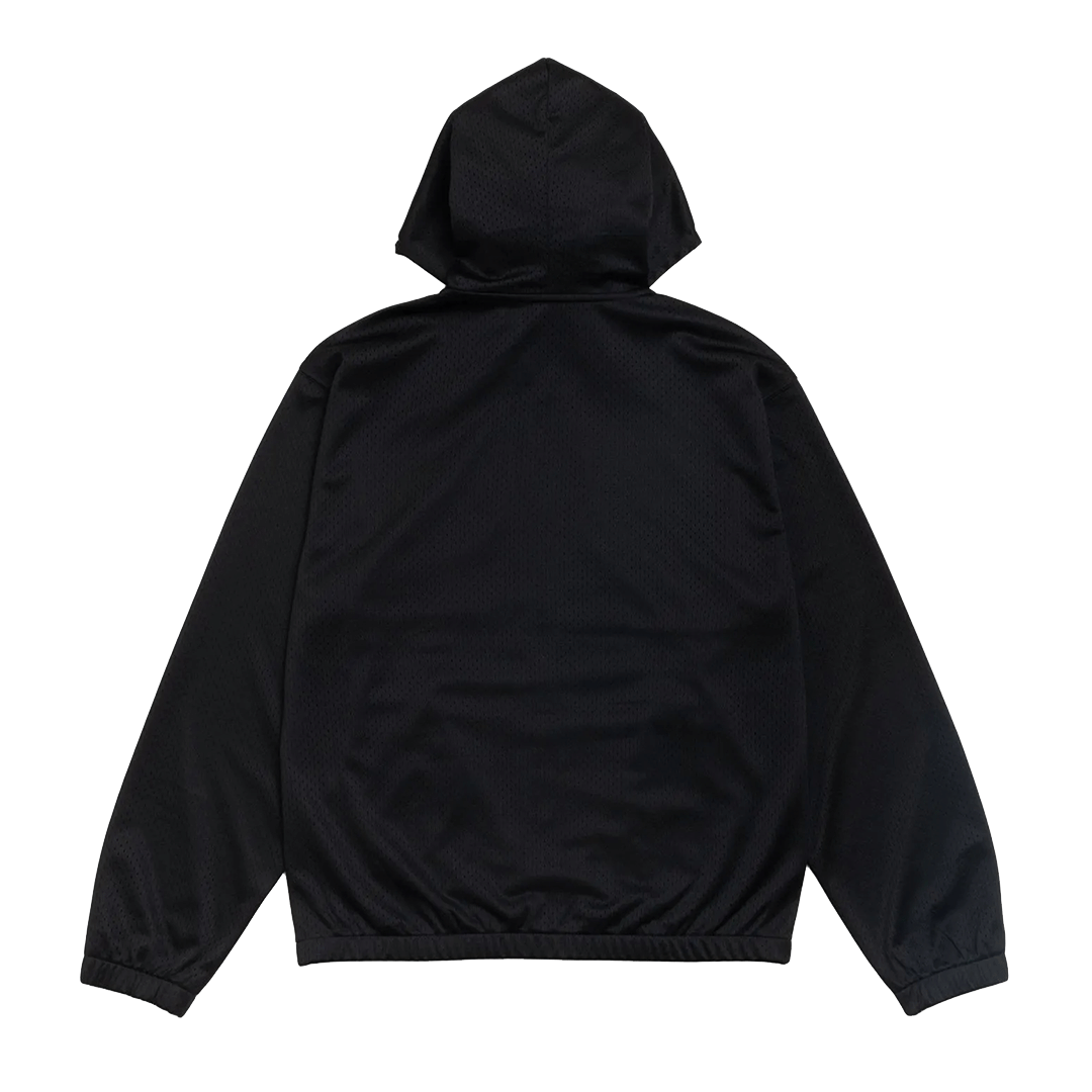 Stussy ATHLETIC MESH ZIP HOODIE BLACK