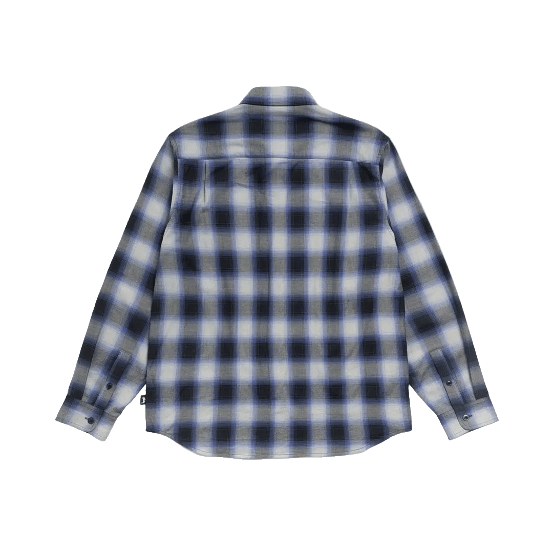 Stussy BEACH OMBRE PLAID SHIRT BLACK