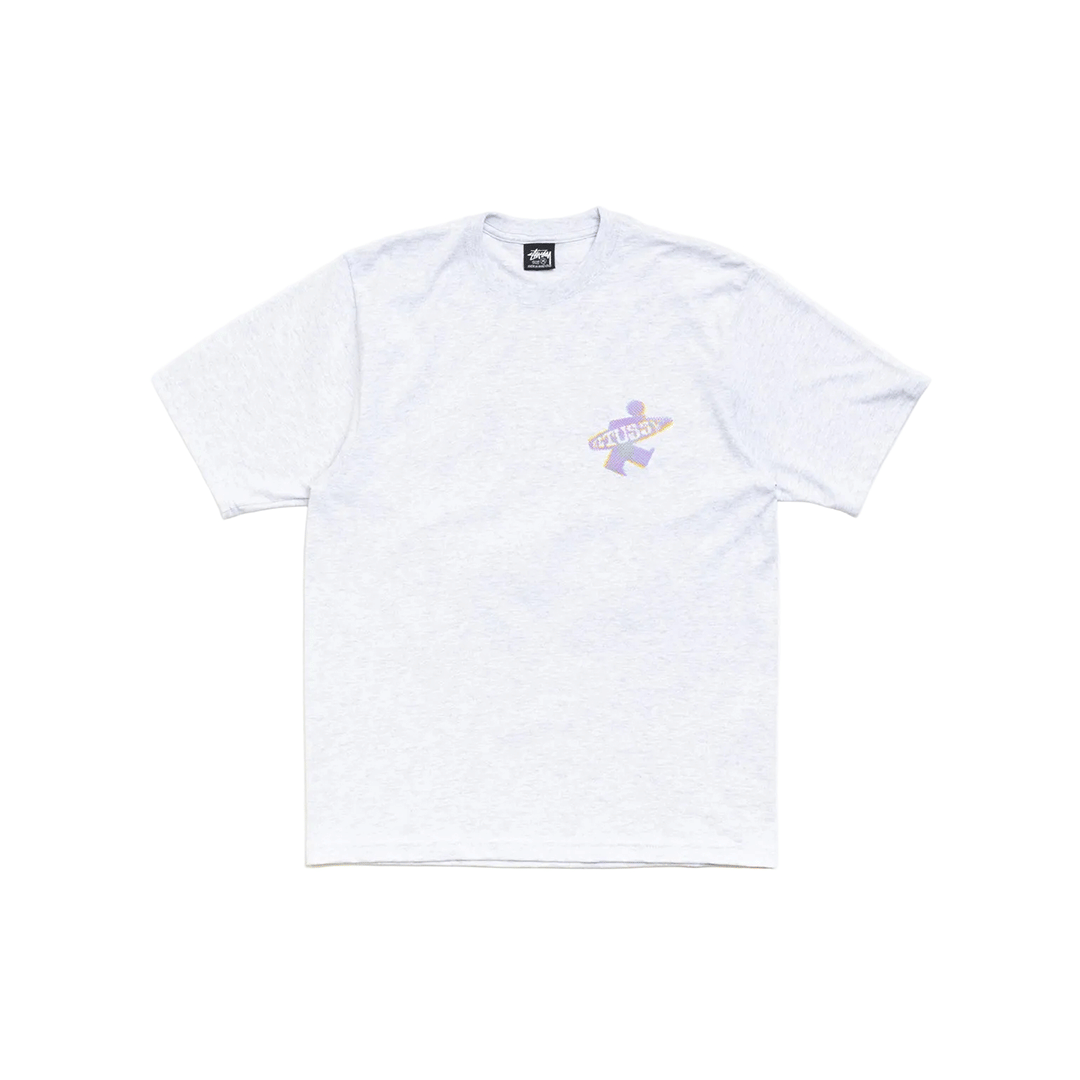 Stussy DOT SURF PUFF PRINT TEE ASH HEATHER