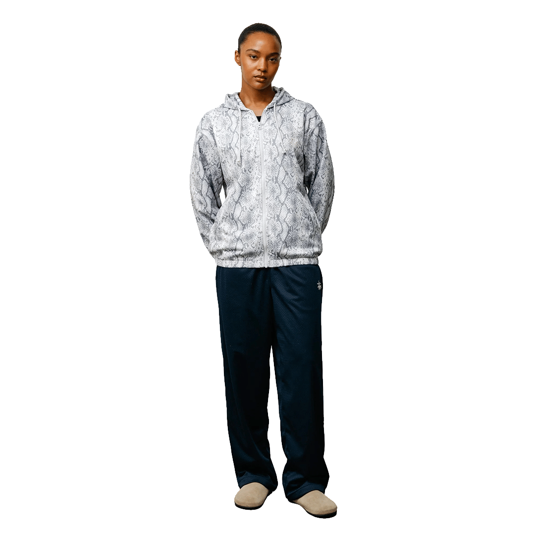 Stussy ATHLETIC MESH ZIP HOODIE SNAKE