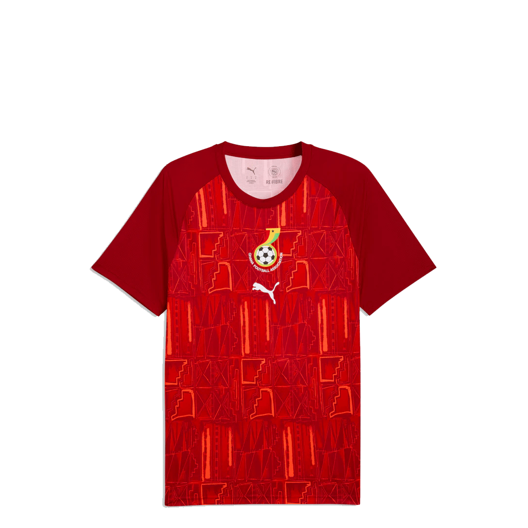 Puma GHANA 2026 WARM UP JERSEY DARK RED