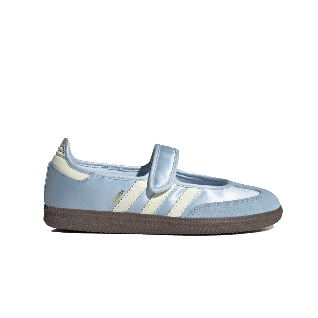 adidas WOMEN'S SAMBA JANE SHOES CRYSTAL SKY / CREAM WHITE