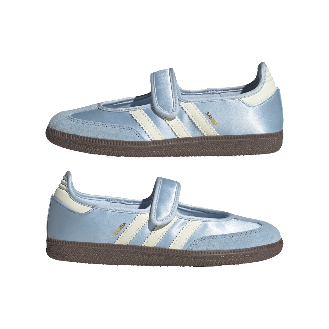 adidas WOMEN'S SAMBA JANE SHOES CRYSTAL SKY / CREAM WHITE