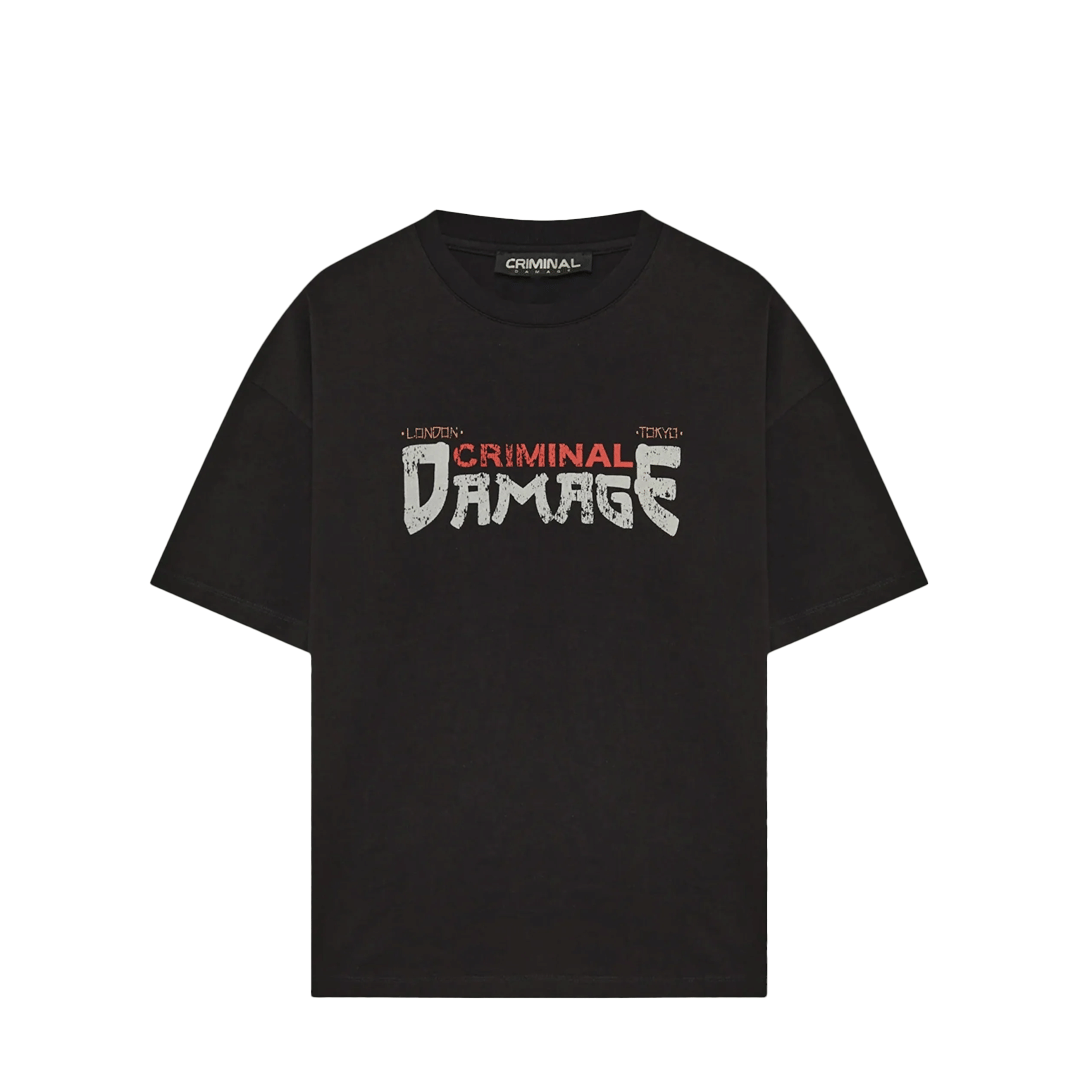 CRIMINAL DAMAGE RAMEN T-SHIRT BLACK