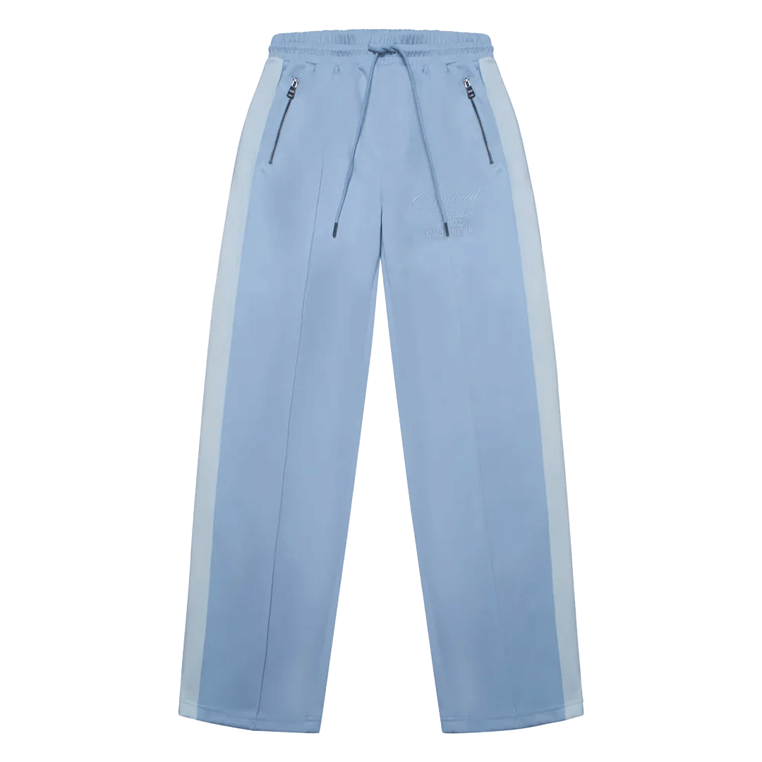 CRIMINAL DAMAGE PIN TUCK TRACK PANT BLUE/OFF WHITE