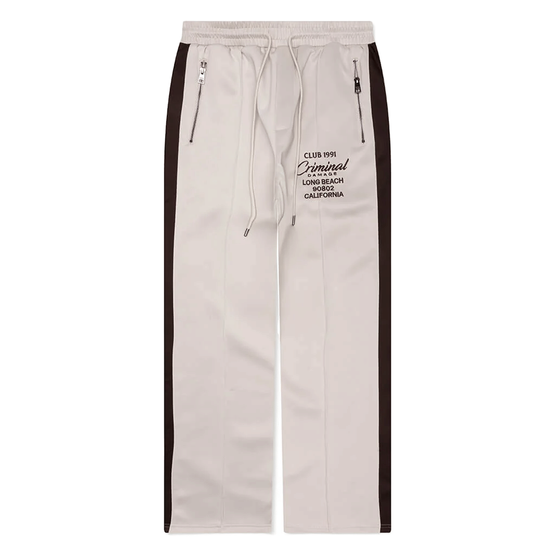 CRIMINAL DAMAGE PIN TUCK TRACK PANT STONE/BROWN