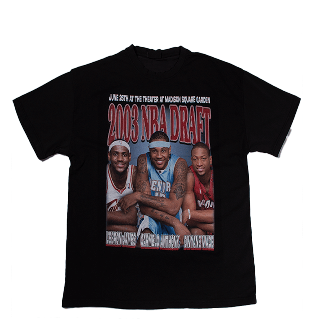 CAPITAL COURT 2003 NBA DRAFT VINTAGE TEE BLACK