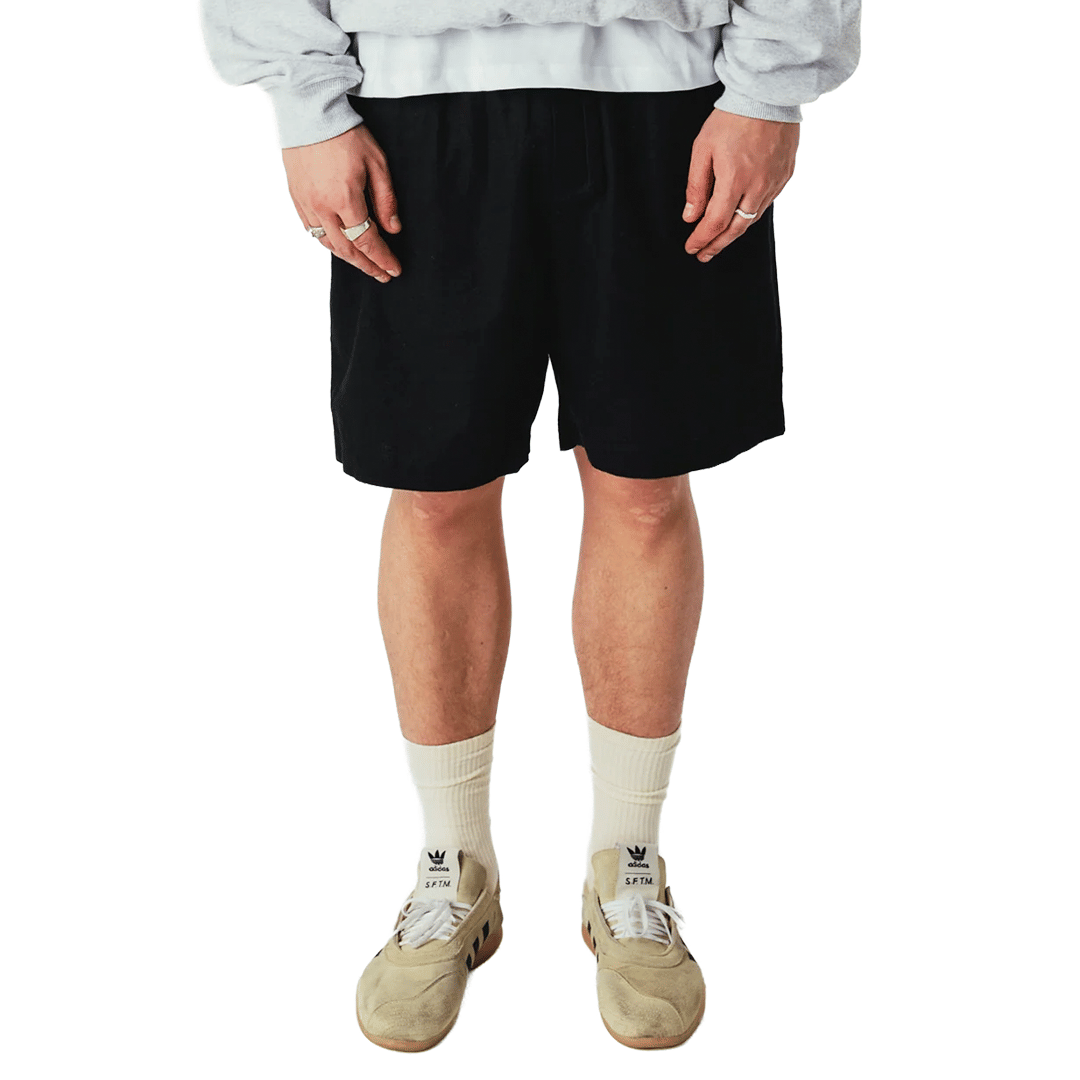 WOODBIRD WBBOMMY LINEN SHORTS BLACK