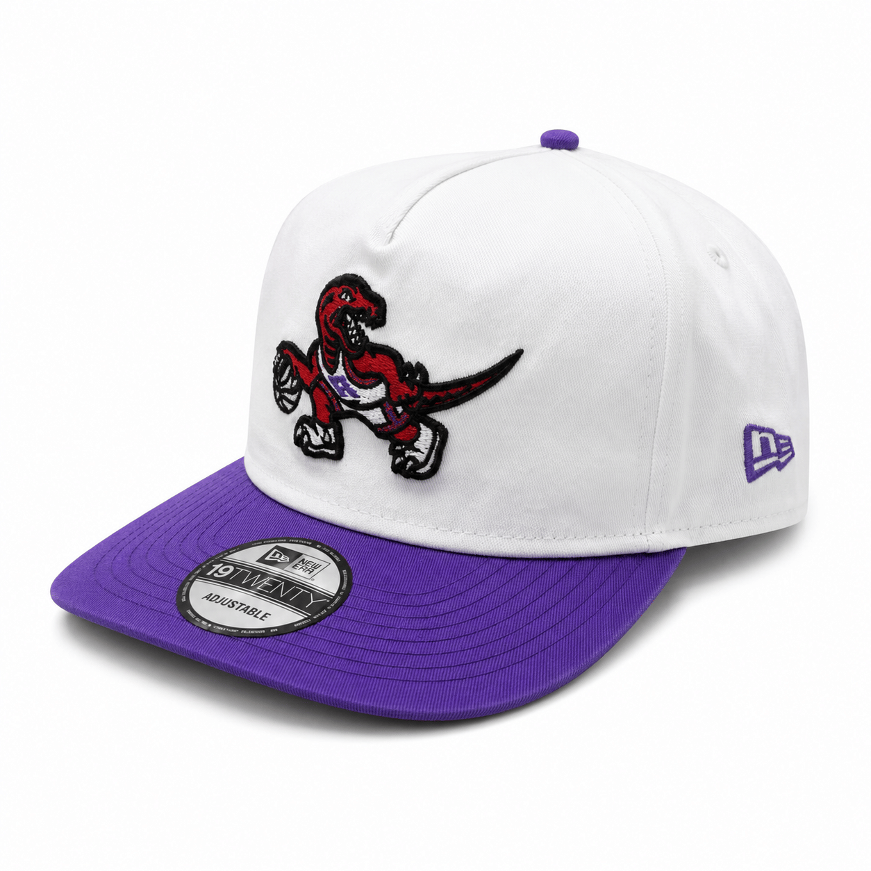 New Era TORONTO RAPTORS 19TWENTY ADJUSTABLE CAP WHITE & PURPLE