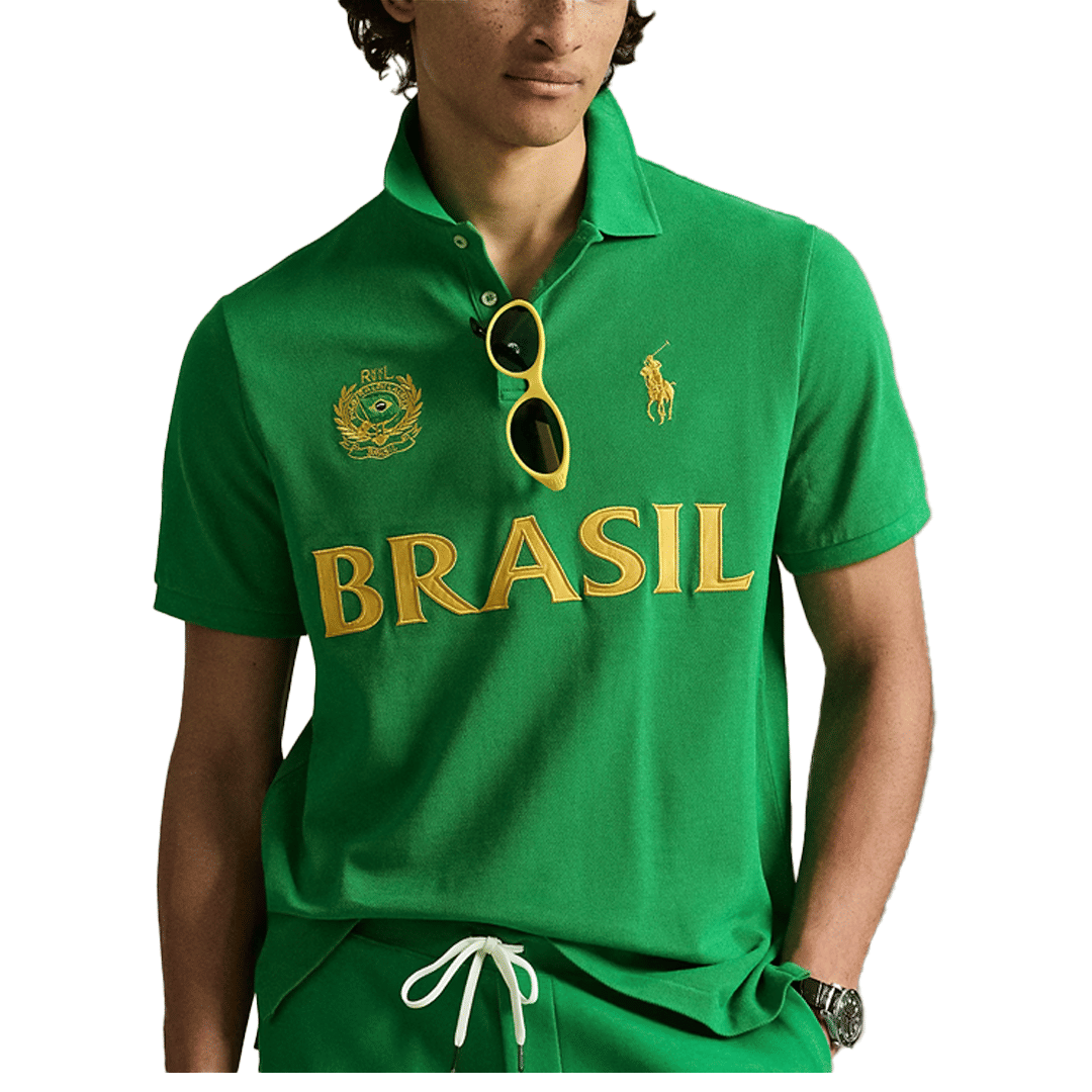 Polo Ralph Lauren CLASSIC FIT BRASIL POLO SHIRT GREEN