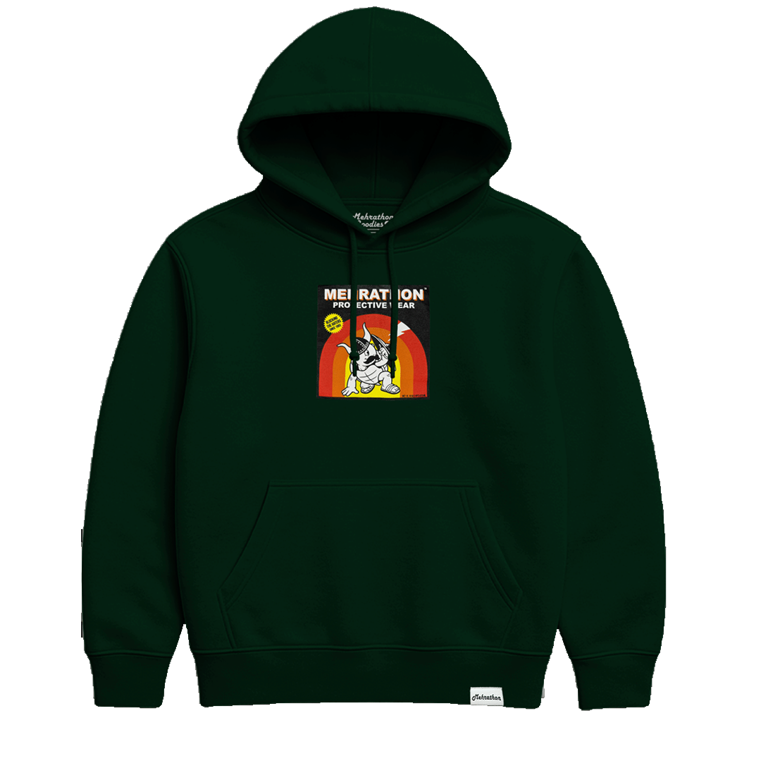 mehrathon ARMEHR-ALL MIDWEIGHT HOODIE FOREST GREEN