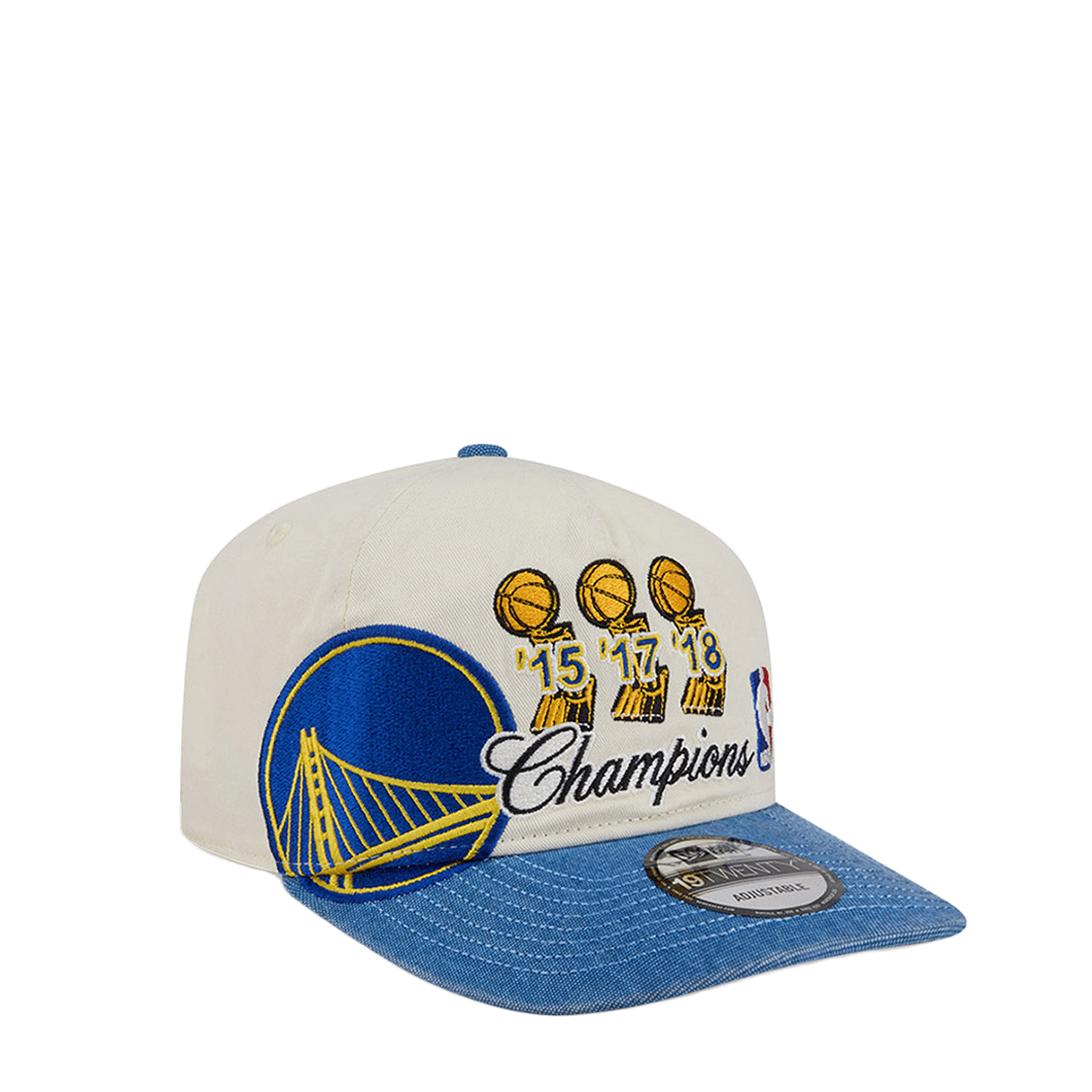 New Era GOLDEN STATE WARRIORS CHAMPIONS 19TWENTY ADJUSTABLE BEIGE HAT