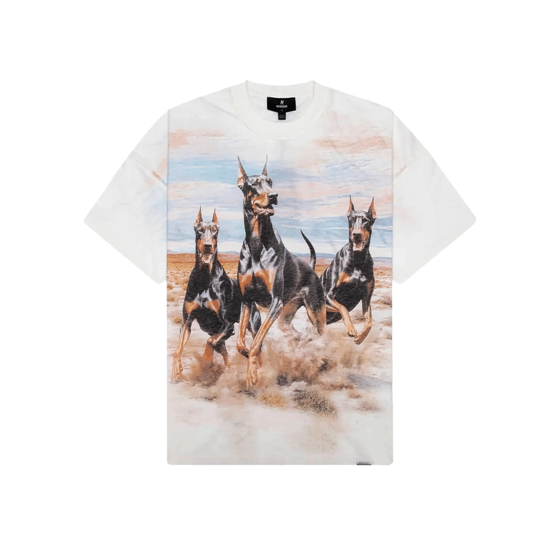 Represent WESTERN DOBERMANS T-SHIRT FLAT WHITE