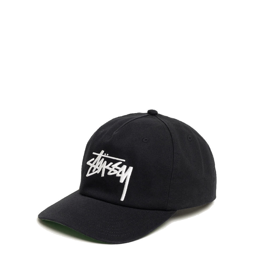 Stussy BIG STOCK MID DEPTH CAP SHADOW BLACK