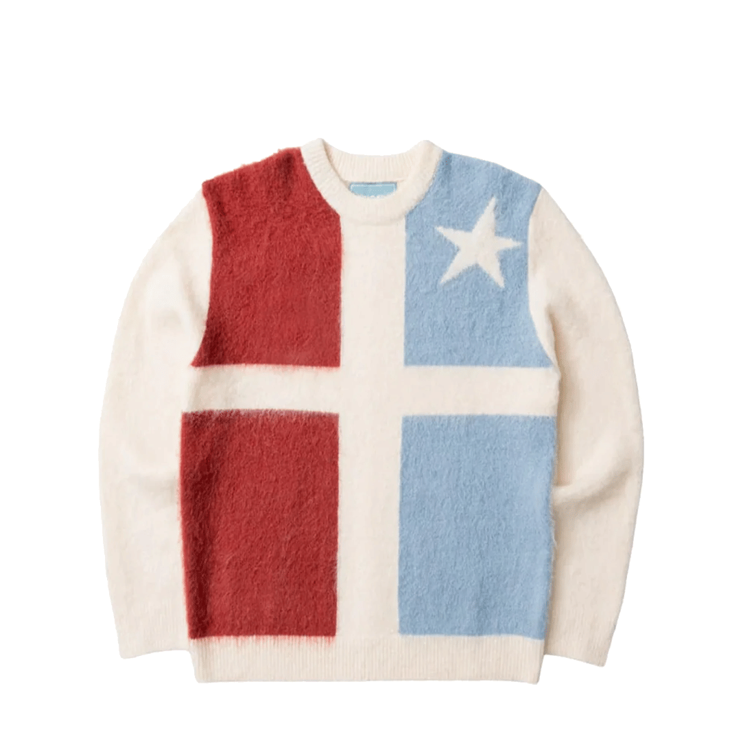 BRIGADE LARES FLAG SWEATER WHITE