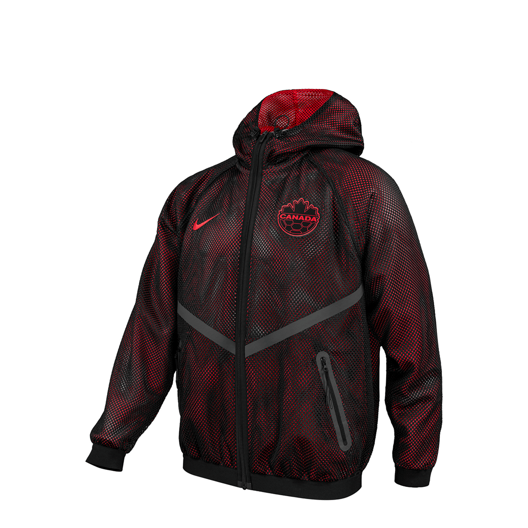 Nike CANADA SOCCER KEEP ME COOL ANTHEM JACKET BLACK & RED