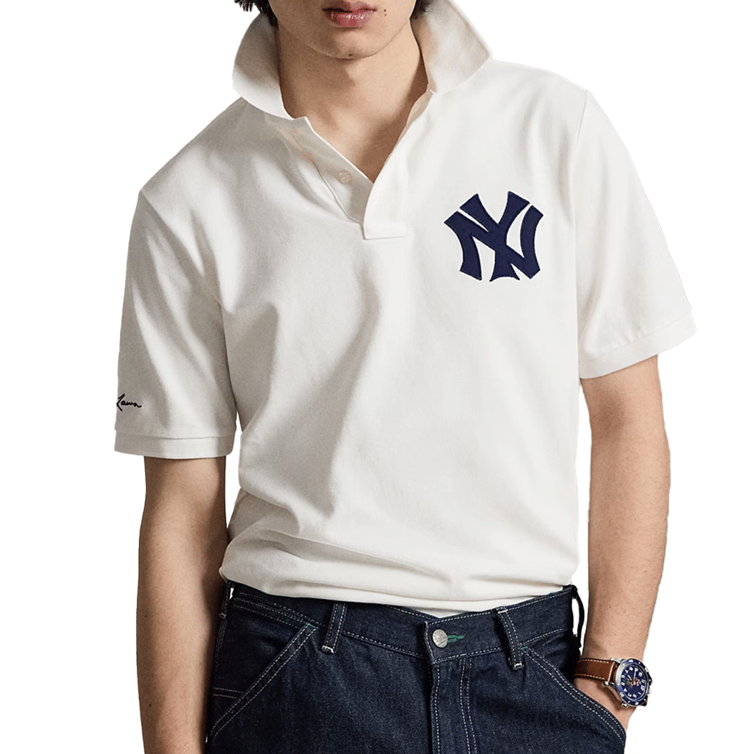 Polo Ralph Lauren YANKEES POLO SHIRT DECKWASH WHITE