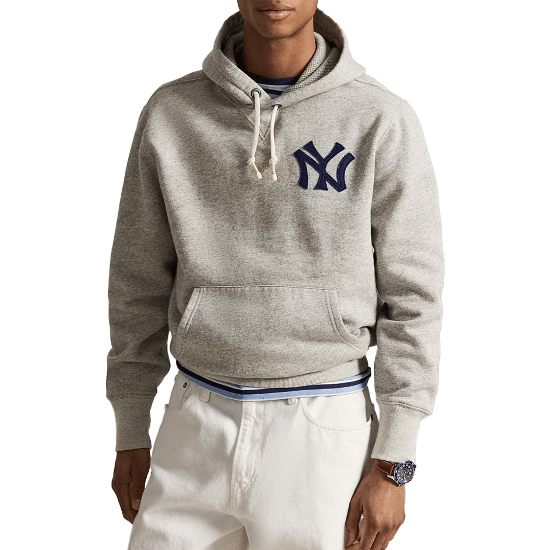 Polo Ralph Lauren VINTAGE YANKEES HOODIE HEATHER GREY
