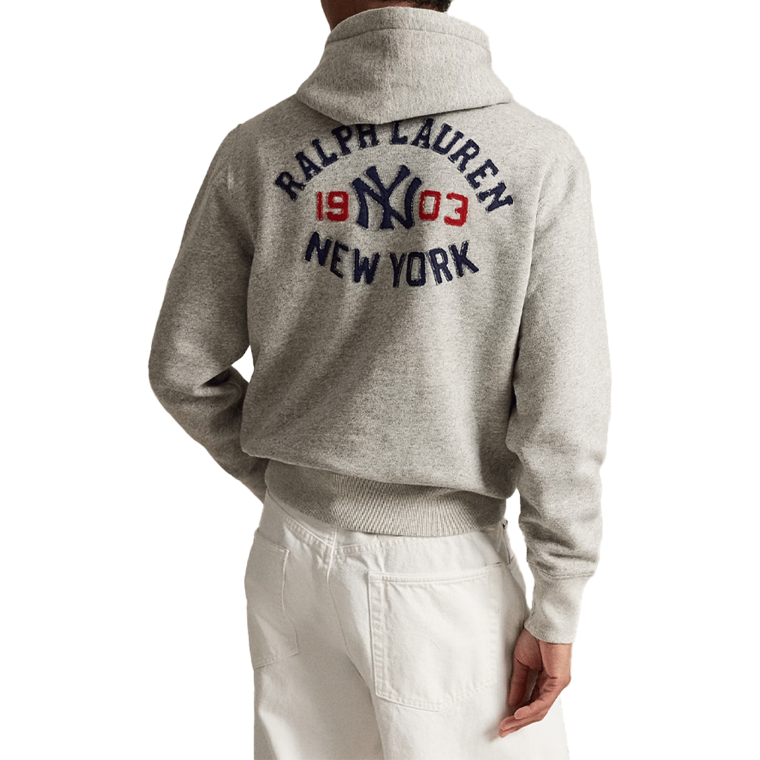 Polo Ralph Lauren VINTAGE YANKEES HOODIE HEATHER GREY