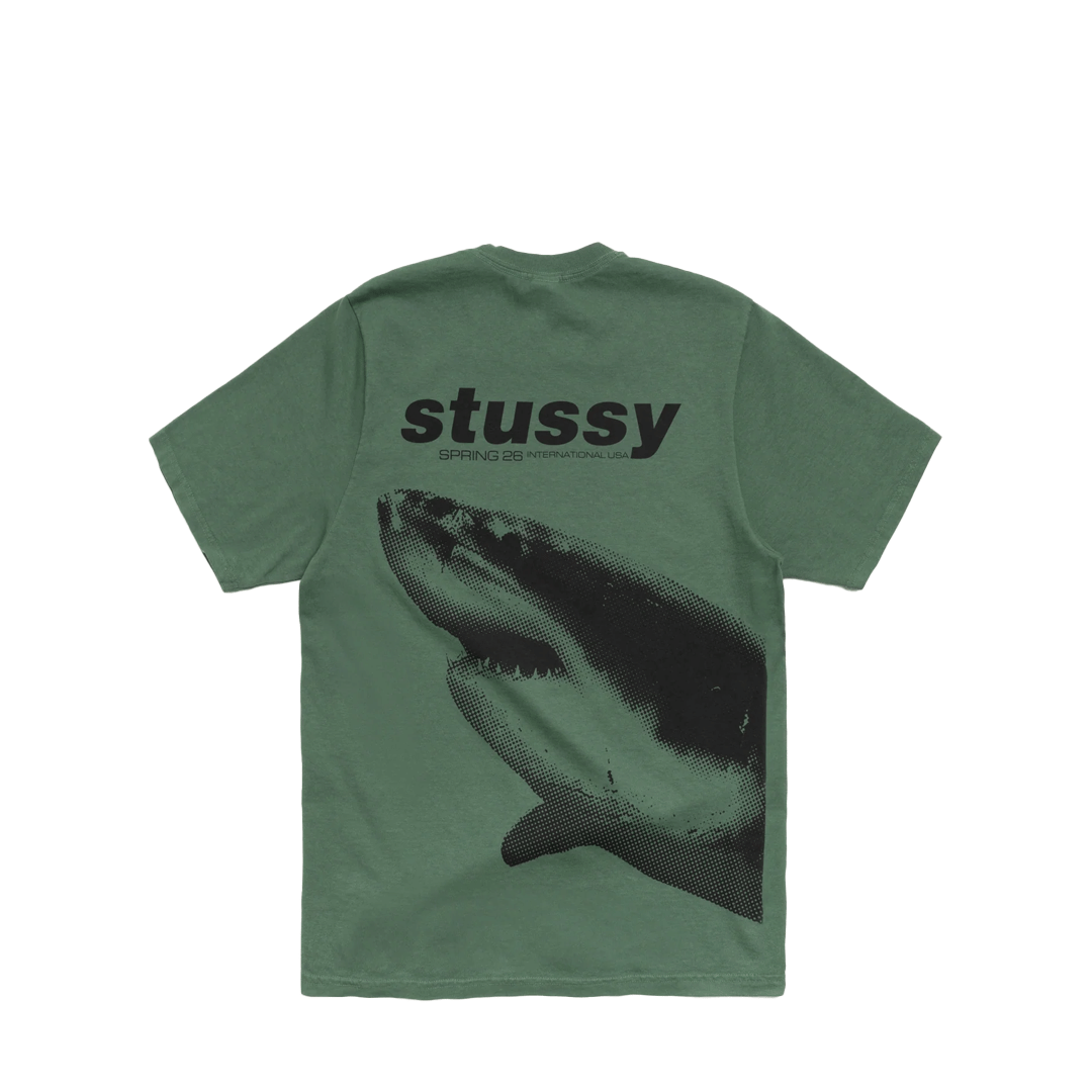Stussy SHARK PIGMENT DYED T-SHIRT PINE